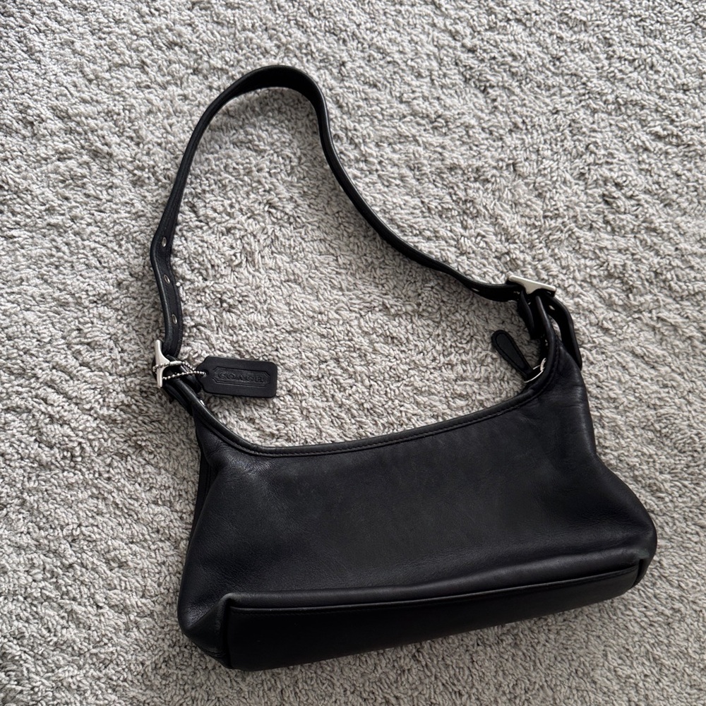 Coach Black Leather Shoulder Bag